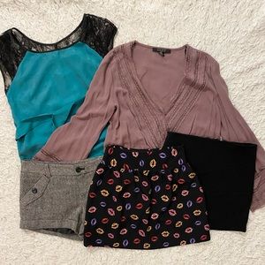 Forever 21 Bundle 2 Tops 3 Bottoms Size Small